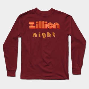 Zillion night orange retro Long Sleeve T-Shirt